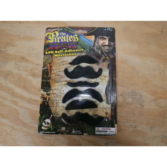 The Pirates Funny Mustaches 6pk - Picture 2 of 2
